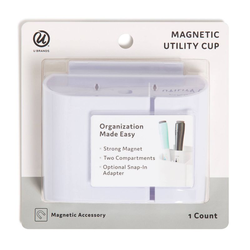 U Brands Utility Cup Magnetic Storage GRUV White, 1 of 13