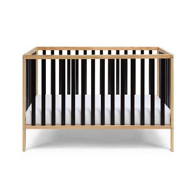 Black and sale wood crib