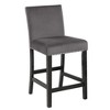 New Classic Furniture,Furniture Celeste 39.5" Wood Counter Chair In Gray (Set Of 2) - 2 of 4