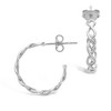SHINE by Sterling Forever Sterling Silver Open Rope Hoops - 2 of 2