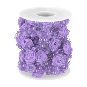 Unique Bargains Wedding Christmas DIY Rose Pearl String Beads Garland - 1 of 4