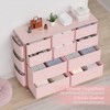 10 Drawer Dresser Chest of Drawers,  Fabric Storage Organizer Drawers, with Side Pockets & Hooks for for Bedroom Living Room Entryway - 4 of 4