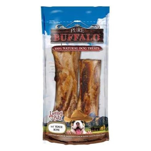 Loving Pets 4-6 Inch Pure Buffalo Femur Bone (2 Pack) - image 1 of 1