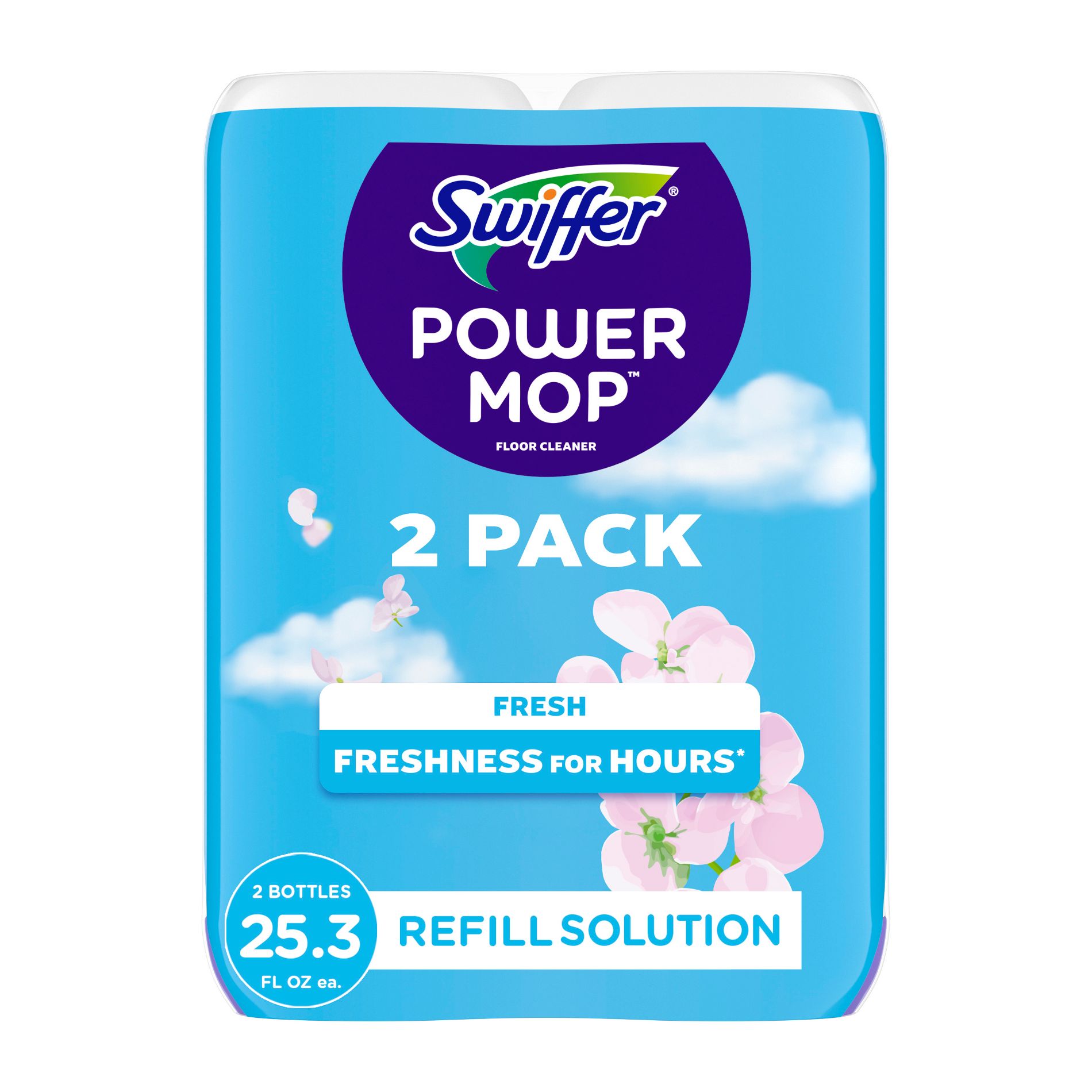 Swiffer Fresh Power Mop Floor Cleaning Solution - 2ct