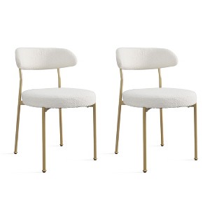NicBex Set of 2 Dining Chair Upholstered Padded Seat Metal Legs Side Chair,Suitable for Kitchen,Dining Room - 1 of 4
