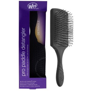 Wet Brush Pro Paddle Detangler (BLACK) Hair Brush Detangle in Sleek Black Design with Innovative Hair Bristles- Wide Surface Area - 1 of 3