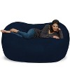 6' Huge Bean Bag Chair With Memory Foam Filling And Washable Cover Royal  Blue - Relax Sacks : Target