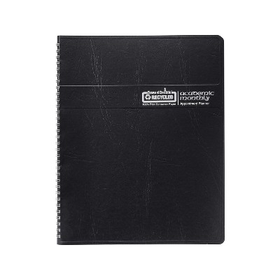 2024-2025 House of Doolittle 8.5" x 11" Academic Monthly Planner Leatherette Cover Black (26502-25)