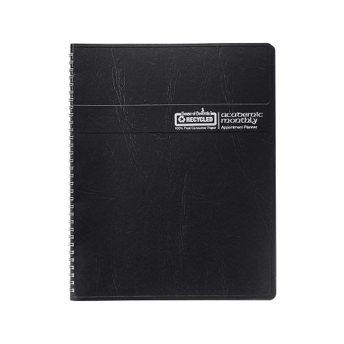 2024-2025 House of Doolittle 8.5" x 11" Academic Monthly Planner Leatherette Cover Black (26502-25) - image 1 of 4