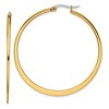 Chisel Stainless Steel Polished Yellow IP-plated Tapered 50mm Diameter Hoop Earrings - 2 of 4