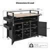 AZL1 Life Concept Utility Storage Bins Patio Backyard Garden Poolside Storage with 2 Shelves, 2 Doors, and 6 Drawer, Black, 52.8"*28.3"*41.5" - 3 of 4