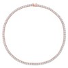 EVERLY JEWELRY | Rose Plated Sterling Silver 33ct TGW Created White Sapphire Tennis Necklace, 17 inc - 4 of 4