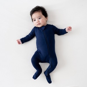 Kyte Baby Zippered Footie in Navy - 1 of 4