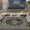 Vintage Rug Soft  Non Slip Carpet Low Pile Stain Resistant Floor Cover Oriental Accent  Rug for Living Room Bedroom Nursery,Black/4'x5'3" - 2 of 4