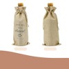 Unique Bargains Coconut Tree Pattern Wine Bags with Drawstrings Khaki 1 Pc - 4 of 4