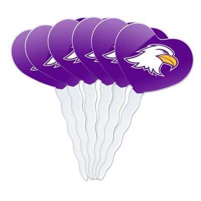 Ashland University Primary Logo Heart Love Cupcake Picks Toppers Decoration Set of 6