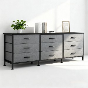 ELJGET TV stand is used for living room furniture and has 9 fabric drawers - 1 of 1