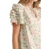 Women's Tie Front Ruffle Sleeve Top - &merci - 3 of 3