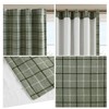 Plaid Faux Leather Tab Top Curtain Panel with Fleece Lining(Only 1 Pc Curtain Panel) - 2 of 4