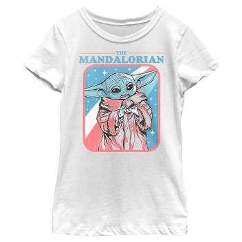 Girl's Star Wars: The Mandalorian Fourth of July Grogu Stars and Stripes T-Shirt