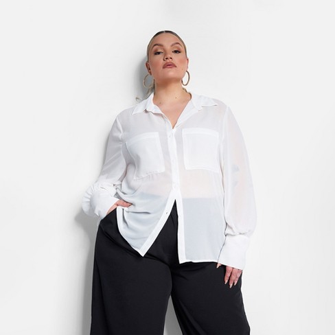 All Of White Sheer Blouse – Dangerfield