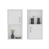 Depot E-Shop 2 Pcs Wall Mounted Bathroom Medicine Cabinet 24" H , Two Doors, Two Shelves - 4 of 4