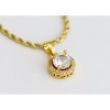 Aria Jeweler Inc Chain with Round Diamond Pendant - 3 of 3