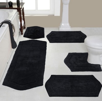 Waterford Collection Cotton Tufted Set of 5 Bath Rug Set - Home Weavers