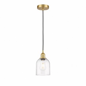 Bella - 1 Light Cord Hung Mini Pendant In Industrial Style-9.5 Inches Tall and 5.5 Inches Wide - 1 of 1
