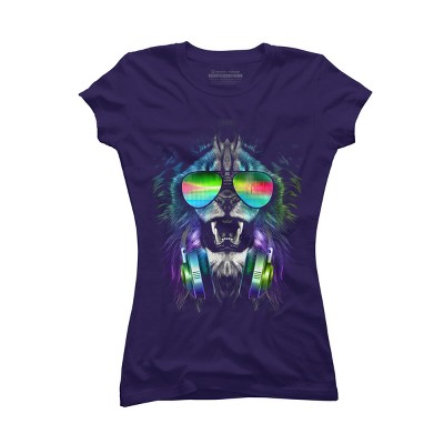 Junior's Design By Humans Music Jungle By clingcling T-Shirt