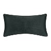 Edie@Home 13"x25" Oversized Celebrations 'Be Our Guest' Embroidered Lumbar Throw Pillow Oyster/Black - 2 of 4