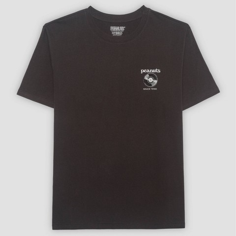 Мужские футболки Peanuts Men's Peanuts Records Graphic T-Shirt - Black M