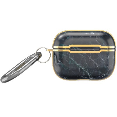 Vena Marble Pattern Case for Apple AirPods Pro 2 Case, Protective Cover Compatible with AirPods Pro Gen 2 2nd Generation, Black / Gold