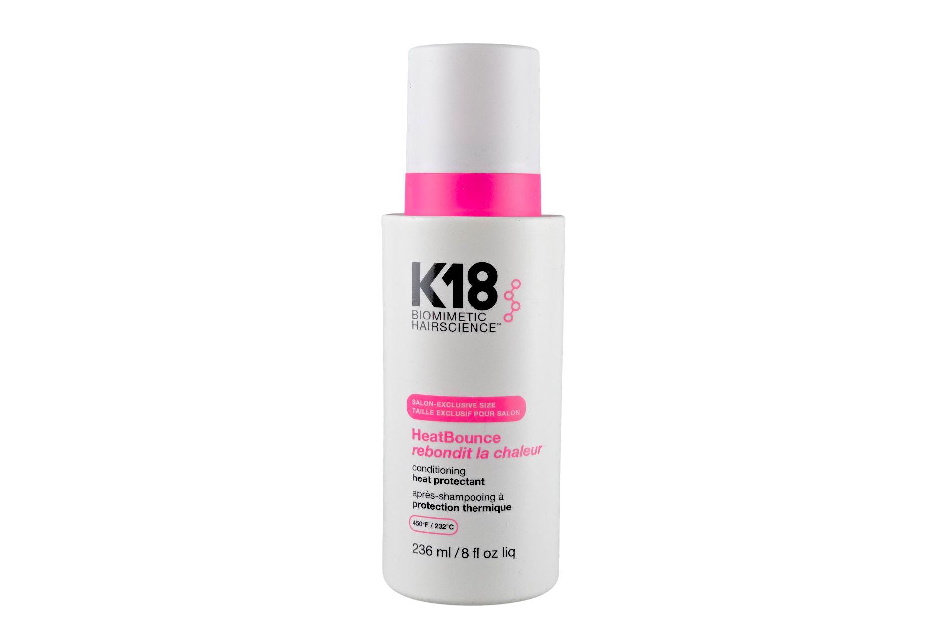 K18 Biomimetic Hairscience HeatBounce Leave-In Conditioning Heat Protectant Spray - 8 oz - The Future of Heat Protection: Deeper Defense, Softer Hair