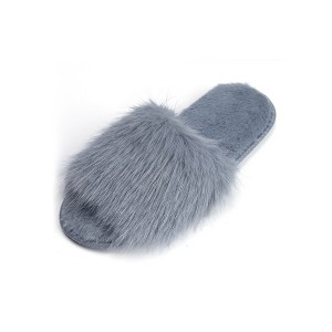 Roxoni Cozy Chic Fuzzy Slippers for Girl's - Fizzy Hair Top with Faux Fur Body, Comfortable & Relaxing - 1 of 4