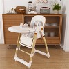 CIPACHO White Convertible Baby High Chair to Rocker, Foldable Feeding Chair with 5-Point Harness & Easy-Clean Tray - 3 of 4