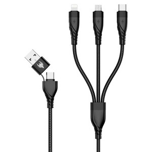 AmpNergy PowerLines 5-in-1 Universal Charging Cable - Black - 1 of 4