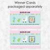 Big Dot of Happiness Whole Llama Fun - Llama Fiesta Baby Shower or Birthday Party Game Scratch Off Cards - 22 Count - 3 of 4