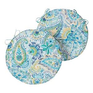 Kensington Garden 2pc 18" Round Outdoor Chair Pad - 1 of 4