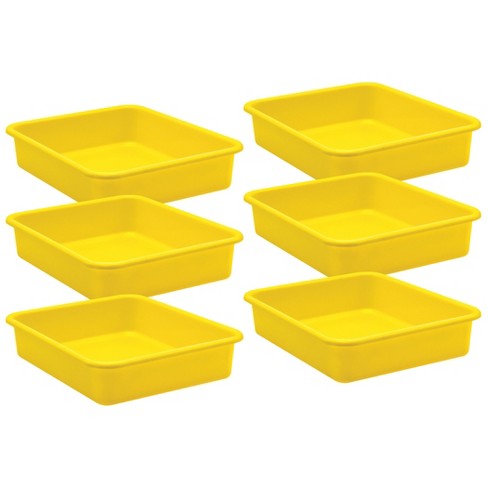 Teacher Created Resources® Bandeja grande de plástico amarillo para cartas,  1 unidad (paquete de 1)