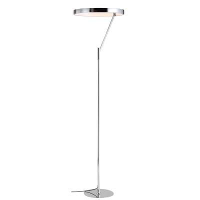 66.7" Metal Owen Floor Lamp (Includes LED Light Bulb) Silver - JONATHAN Y