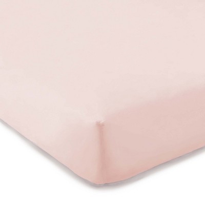 Image of Pink Sateen Crib Fitted Sheet - Levtex Home