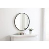 Elegant Lighting Metal frame Round Mirror 24 inch Black finish - 4 of 4