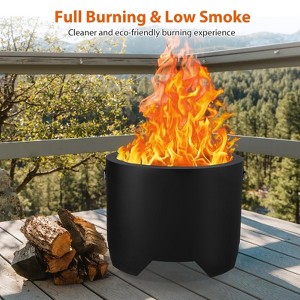 20 Inch Smokeless Fire Pit with Ash Pan - Portable Outdoor Wood Burning Fireplace, weight 19lbs Stainless Steel for Backyard, Patio & Camping - 1 of 4
