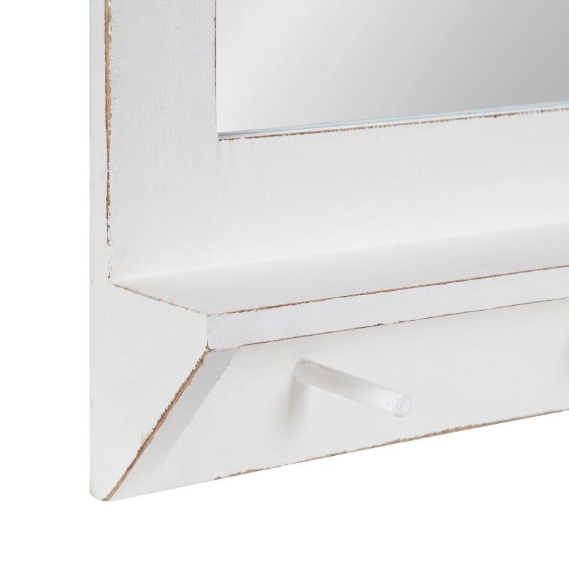  42" x 27" Cates Framed Wall Mirror with Shelf and Hooks - Kate & Laurel All Things Decor, 5 of 9