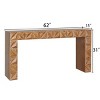 Modern Geometric Wooden Console Table, Handcrafted 3D Design Sofa Table, Wood Table For Living Room-Cuddlewood - 4 of 4