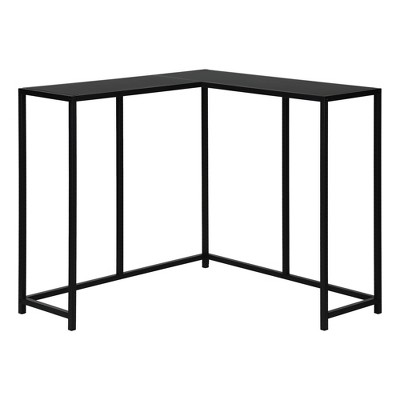 Monarch Specialties Accent Table Console Entryway Narrow Corner Living Room Bedroom Black Laminate Black Metal Contemporary Modern
