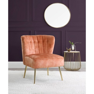 Velvet Wingback Accent Chair with Full Foam Seat and Tight Cushion Support for Living Room