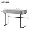 GlasFlength Stylish Multifunctional Vanity Tables with Ample Storage for Bedroom or Cloakroom Decor, Modern Design Style, Gray,39.4”*17.7”*29.3" - 4 of 4