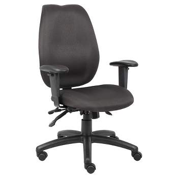 High Back Task Chair with Seat Slider Black - Boss Office Products